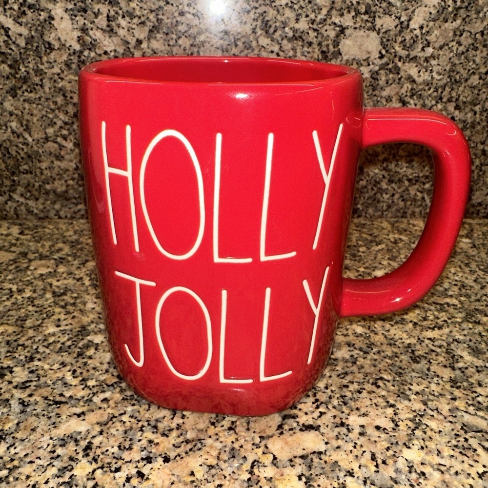 Rae Dunn Holly Jolly Christmas Mug Artisan Collection by Magenta NWT